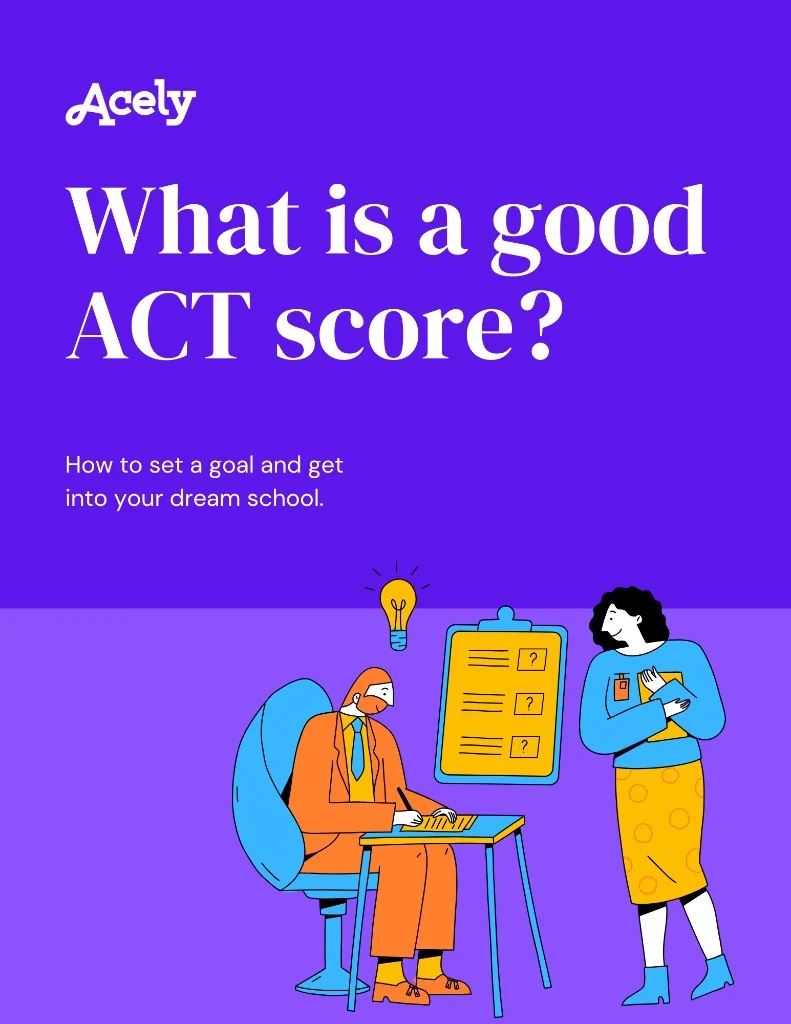 ACT score guide: goal-setting, college score ranges, and composite prep — Incublia illustration