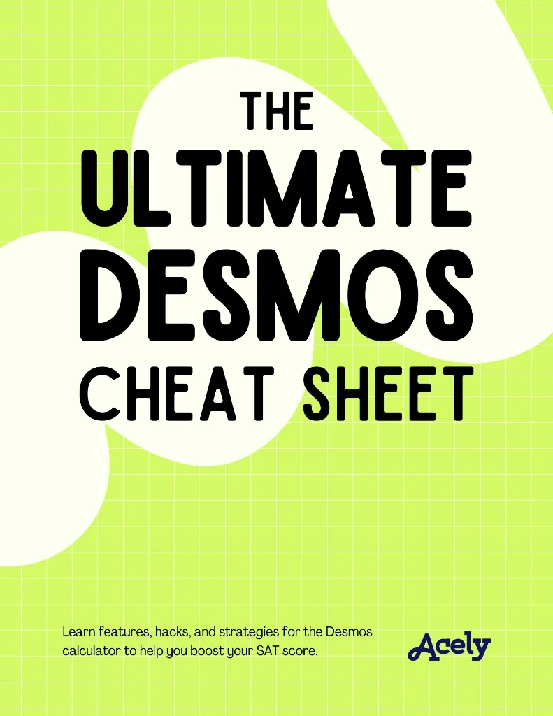 Desmos interface on digital SAT math section: cheat sheet guide — Incublia